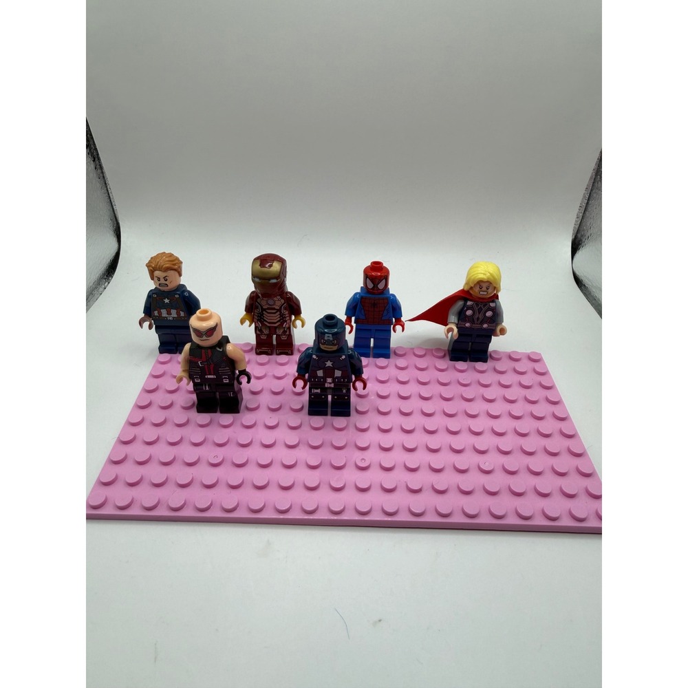 Marvel Avengers Minifigures Lot 6pc Iron Man Captain America Spider-Man Thor T-7